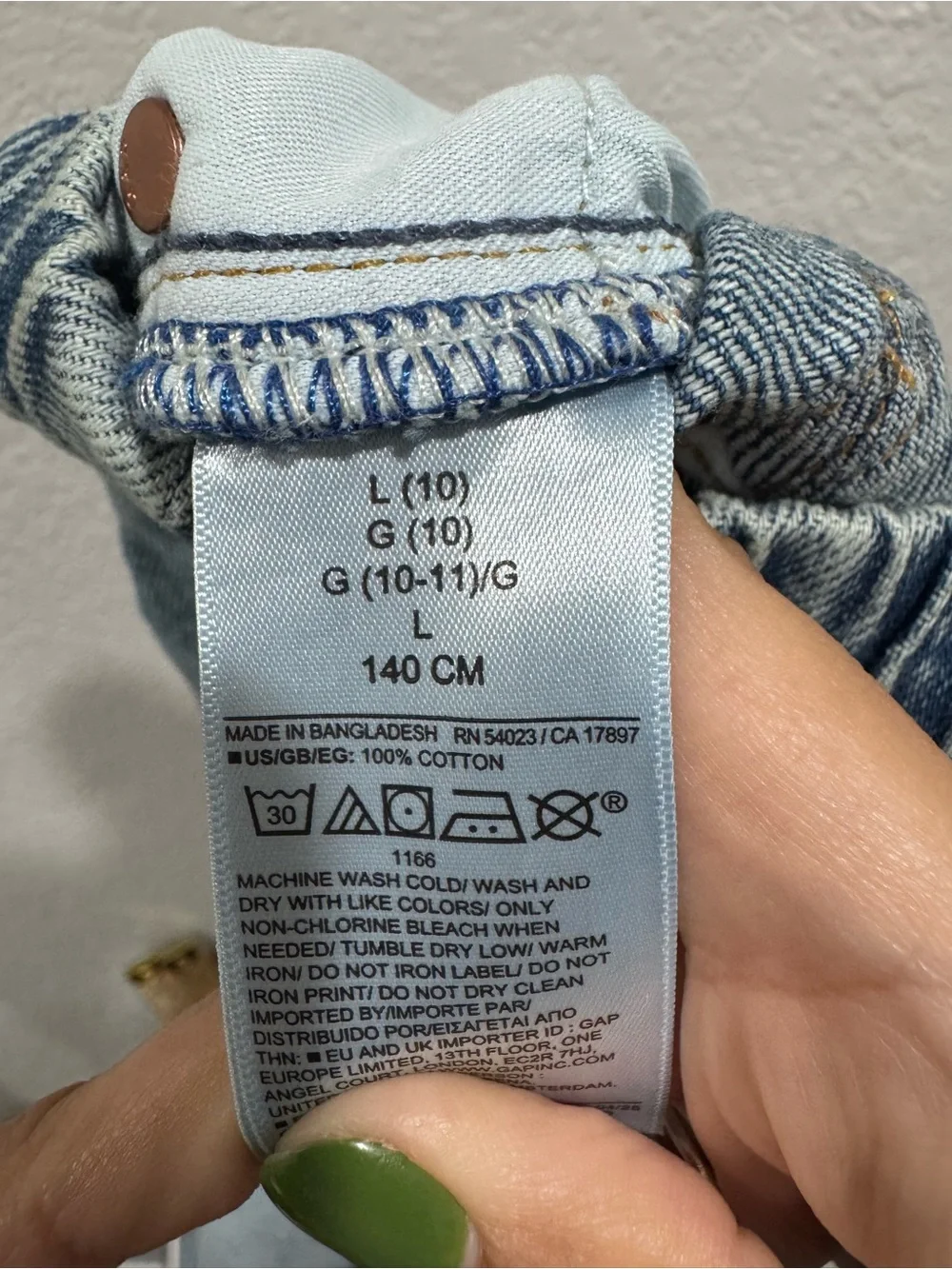 GAP Boys Wide-Leg Paint-Splash Jeans - Blue with Orange & White Accents